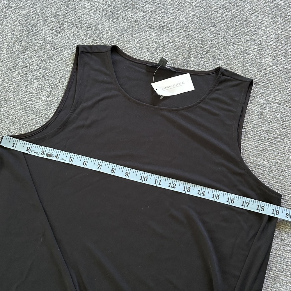 Banana Republic Tank Top Womens Large Black Side Tie Sleeveless Jersey Relaxed - Picture 5 of 9